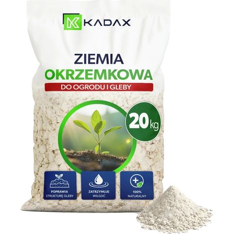 Diatomeenerde, 20 kg, Natürlicher Bodenverbesserer, Hohe Feuchtigkeitsspeicherung, Verbessert die Belüftung, Unterstützt das Pflanzenwachstum (1/5)