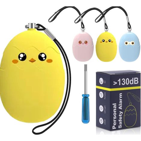 personal alarms for women double speaker 130dB panic alarm with low battery self defense with strobe light alarm (1/5)