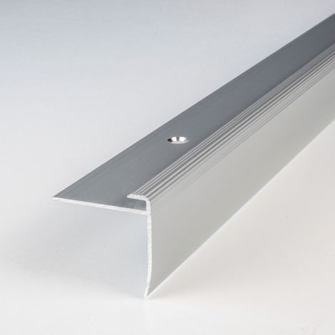 Einschubprofil "Annidale", mit Nase für Böden mit 3 mm Stärke, Aluminium eloxiert, gebohrt-silber-1000