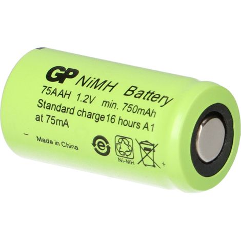 10x GP GP75AAH Akku 2/3AA Mignon NiMH Akku 1,2V 750mAh (1/5)