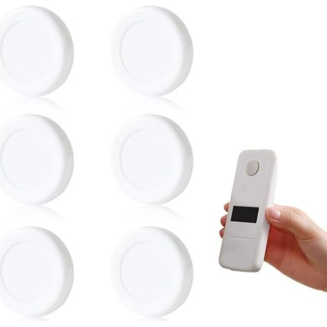 6 pièces Support magnétique mural pour télécommande, Support mural télécommande magnétique sans perçage pour la maison, à l'école et au bureau, range telecommande (Blanc) (1/5)