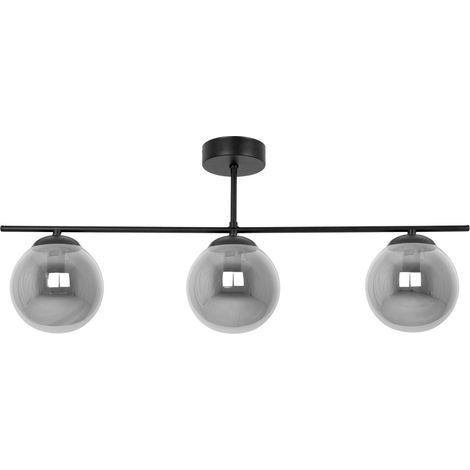Plafoniera nera 3 vetri grafite Gamma Kaja 3xE14 10W (1/5)