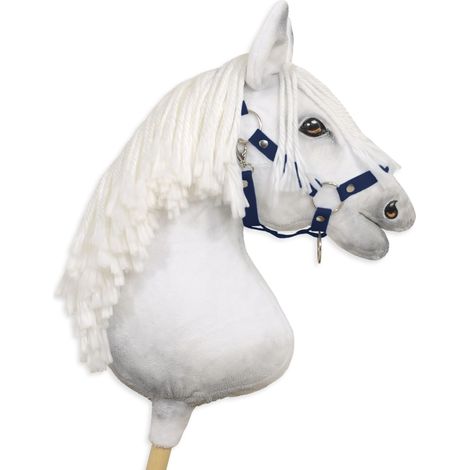 Cavezza regolabile per cavalli Hobby Horse A3 - Blu navy (1/3)