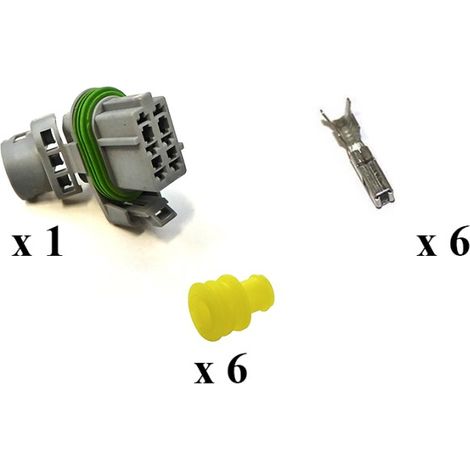 Kit Connettore Framatome Maschio 6 Vie Tenuta Stagna Grigio