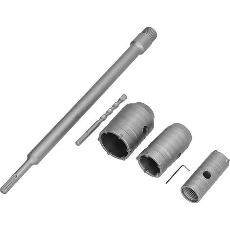 Scie Cloche En MéTal , Set De Scies-Cloches , ø30mm , 40mm , 50mm Set De Scies Cloches , TréPan BéTon 350 Mm  Plus Tige D'Extension ​Pointe En Carbure De TungstèNe (1/4)