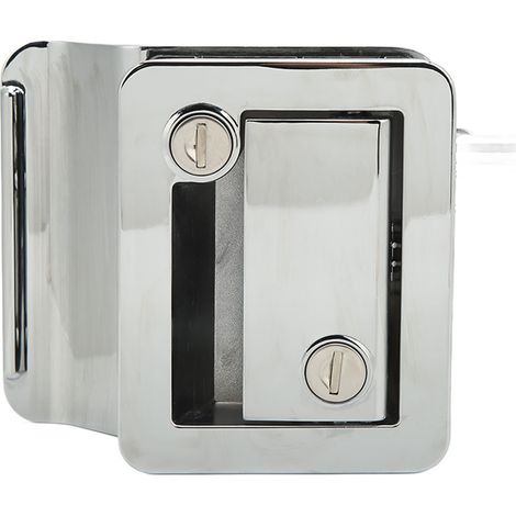 Verrou de sécurité intégré pour porte d'entrée de camping-car, en alliage d'aluminium chromé, avec pêne dormant, pour caravane, camping-car ou véhicule de loisirs. (1/5)