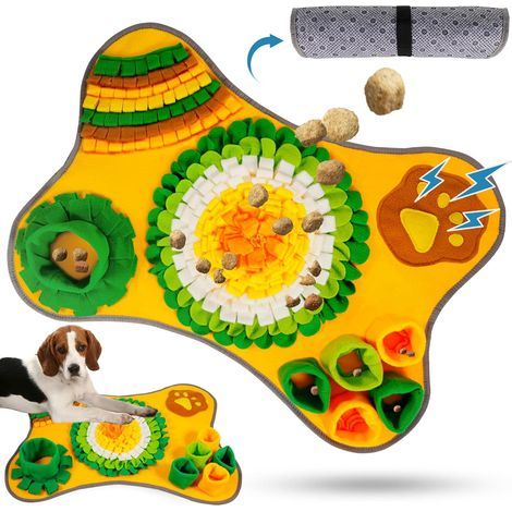 Alfombra olfativa para perros: alfombra de entrenamiento lavable y juguete interactivo para mascotas. (1/5)