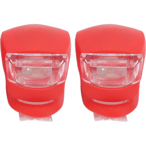 2lampes vélo 2LED feu arrière coloré mode d'éclairage 3 options haute luminosité étanche rouge (1/5)