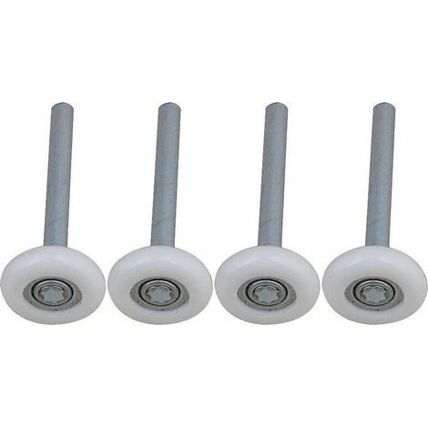 roulettes porte garage en à roulement à billes scellé avec tige 115 mm lot de 4 Nylon (1/4)