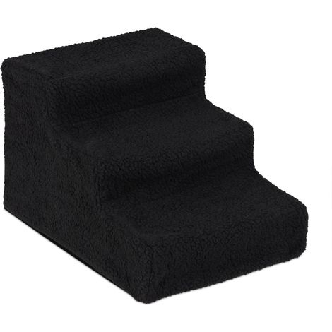 Escalier pour chiens 30 x 35 x 45 cm lavable aide ergonomique pattes douces en plastique gris (1/5)