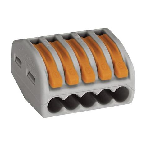 Wago 222-415-1 conector monofilares gris naranja compacto