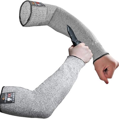 Manchon de Protection de Travail réutilisable de Niveau 5 en HPPE résistant aux coupures et aux Perforations - Équipement de Sport(40cm) (1/5)