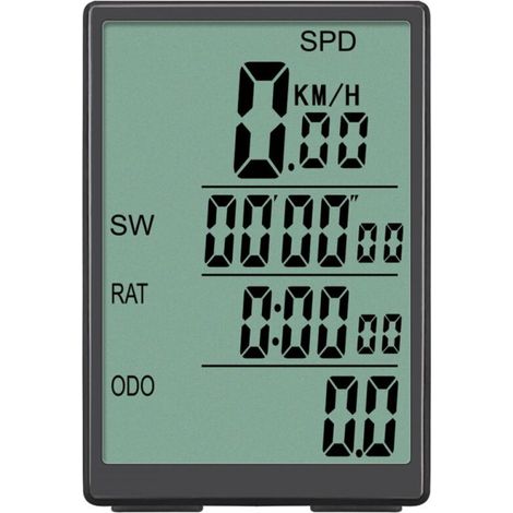 Compteur de vélo sans fil. 31 fonctions compteur de vitesse. grand écran de 3". compteur de vitesse de vélo étanche. sans fil. réveil automatique. compteur de vitesse. compteur kilométrique (1/5)