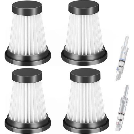 Lot de 4 filtres HEPA de rechange pour aspirateur sans fil pour Moosoo K12 K12 Pro K13, pour Genius Invictus One 1.0 X7 / 2.0, pour Foxnovo 13KPA accessoires de filtre pour aspirateur à main (1/5)