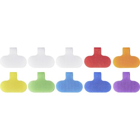 SpeaKa Professional SP-13756876  Kabelmarkierer  Beschriftungsfläche: 38 x 20 mm Weiß, Rot, Orange,