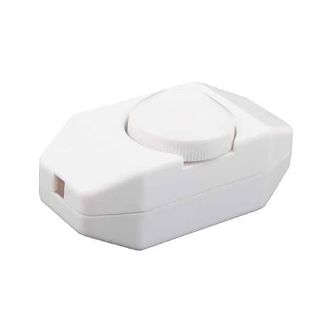 Potenciometro regulador de luz con Interruptor  Blanco (1/4)
