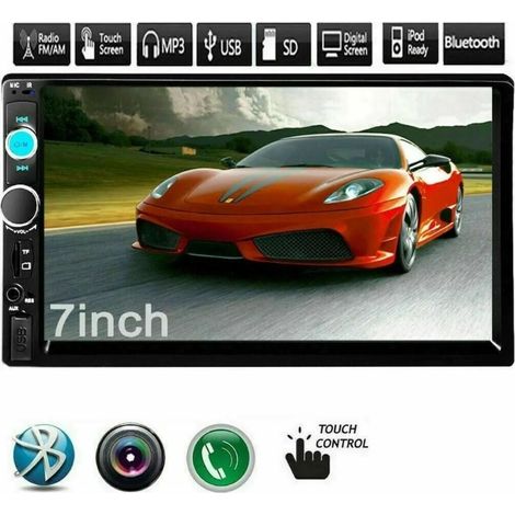 STEREO BLUETHOOTH ANDROID AUTORADIO 7 POLLICI FM RADIO AUX MP5 2 DIN TOUCHSCREEN