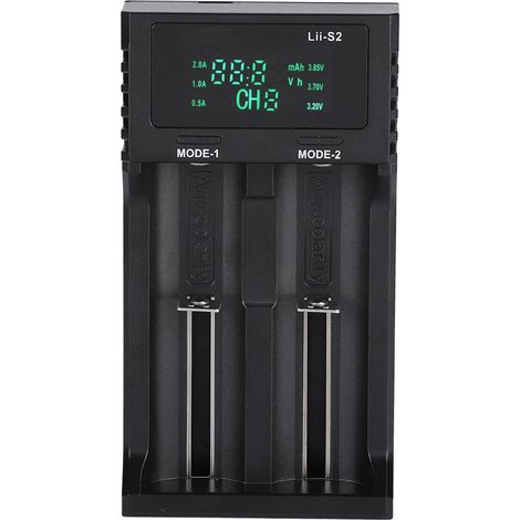 Chargeur de batterie intelligent LiitoKala Lii S2 DC 5V2A à double emplacement avec indicateur de charge (1/5)