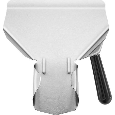 Machine à ensacher les frites en acier inoxydable avec poignée, spatule pour machine à ensacher les frites à usage commercial (argentée) (1 pièce) (1/5)