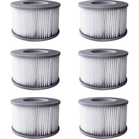 6pcs Hot Tub Filters for MSpa Inflatable Pools, Filter Cartridge Pump, Upgraded Version for MSPA and All Current Spas (1/5)