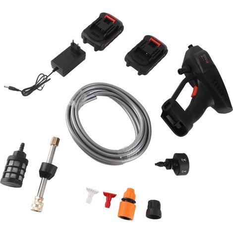 Lave-auto Portable sans fil, haute pression, buse 6 en 1, pulvérisateur de lavage 120psi pour l'arrosage du jardin, lavage et nettoyage ménager (1/5)
