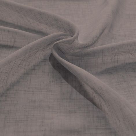 Voilage en étamine à œillets carrés Taupe 145x180 cm (1/3)