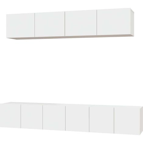Maison Exclusive - Set di Mobili Porta TV 5 pz Bianco in Legno Multistrato (1/5)