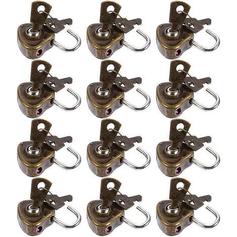Set aus 25 antiken, herzförmigen Gepäckschlössern mit Schlüsseln (1/5)