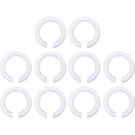 Lot de 10 bagues de conversion en plastique pour abat-jour E27 vers E14/B22, rondelle réductrice d'abat-jour E27, 42 mm à 29 mm avec anneau de fixation duplex, blanc (1/4)