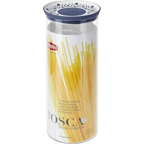 Rundes weiß/blaues Tosca-Glas 2,2 l - Stefanplast (1/2)