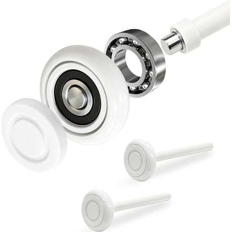 Lot de 2 roulettes en nylon pour porte de garage, 2 pouces (46mm) (1/5)