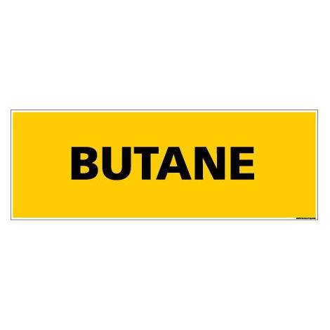 Panneau de Signalisation danger BUTANE (C0115) - Adhésif - 210 x 75 mm