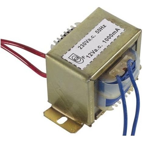 Velleman – Transformateur pour tableau électrique 12VA 1 x 12V 1000mA – Compact 42mm de hauteur – Pour installations électriques professionnelles