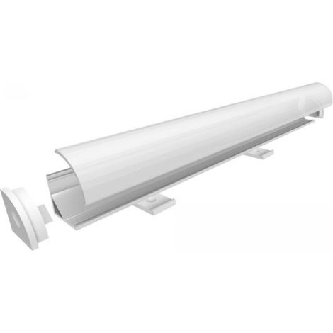 Profilo P53 alluminio lunghezza 1200mm. con schermo bianco con touch dimmer bianco