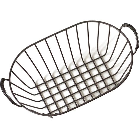 Panier en fil de fer noir pour rangement cuisine, salle de bain, buanderie ou réfrigérateur (1/5)