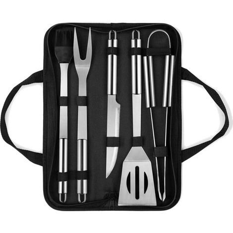 royaluxe - Lot de 5 outils pour barbecue en acier inoxydable (1/5)