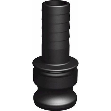 Raccord camlock male - embout male cannelé droit en polypropylène Ø A: 2'' Ø B: 50mm