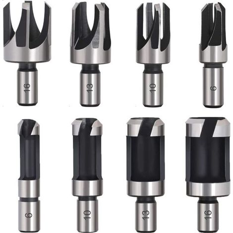 brocas HSS para espigas de madera, brocas para cortar tapones de madera de 6 mm/10 mm/13 mm/16 mm, fresa pequeña para madera para taladro - Crezuo