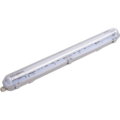 Kit de Réglette LED étanche + Tube Néon LED 120cm T8 18W - Unité / Blanc Neutre - SILUMEN (1/5)