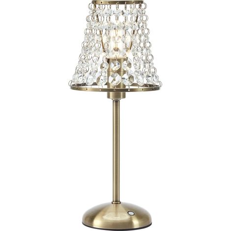 Lampe de table led rechargeable laiton antique verre cristal - markslojd - liora 218172756 218172756 218172756 (1/5)
