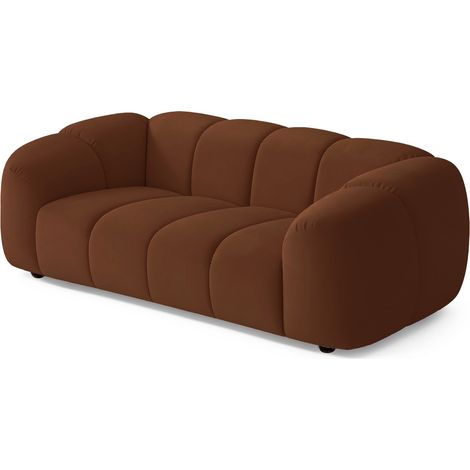 Selsey Millma - Canapé - 220 cm - velours Cuivre (1/5)