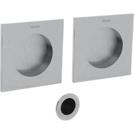 Poignée de porte coulissante Giotto Q chrome mat - D129CO (1/2)