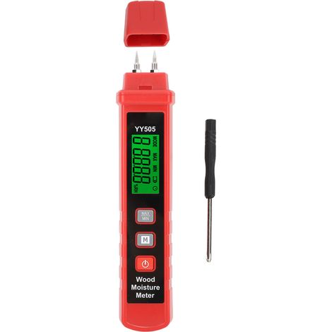 Humidimètre à Bois Numérique Portable Affichage LCD Haute Précision pour Bois de Chauffage Maçonnerie Plâtre Testeur d'Humidité (1/5)