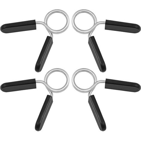 Wakauto - 4 clips para mancuernas (apto para barras lisas estándar de 28 mm) (1/3)