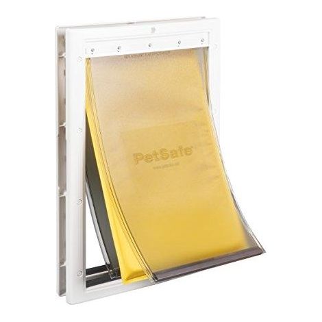 Petsafe Haustür mit drei Klappen Silber 56x35 cm