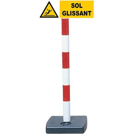 Kit poteau PVC avec panneau - Sol glissant - 2001410