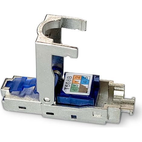 Connettore rj45 maschio cat6 cat6a dritto gold placcato 2 pezzi metallo metallo scatola