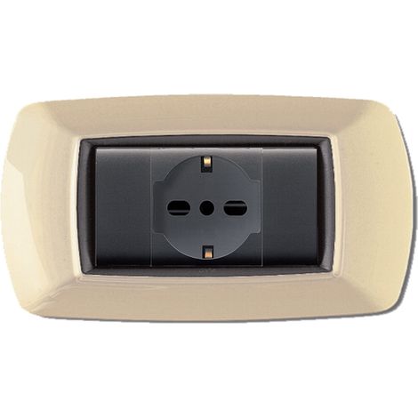 PLACCA LIFE LIVING PLAST AVORIO 4P- ELETTROCANALI- 1,0 pz