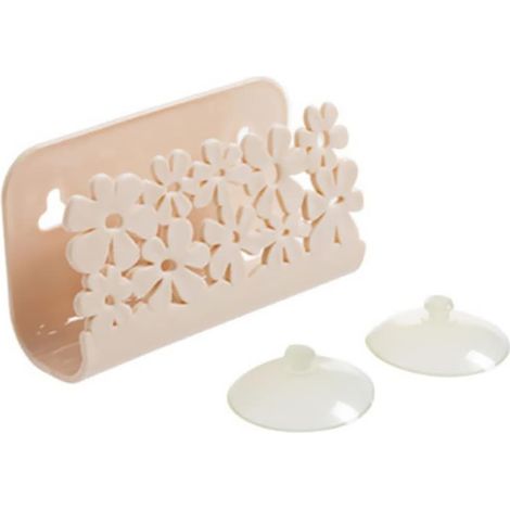 1 - Porte-Éponge - Organisateur Évier - Support Ventouse Sans Perçage - Rangement Cuisine Plastique PP Avec Poignées - Drainage Rapide - Pour Éponges Et Brosses - Transparent - 6,5x11,1x3,7cm (1/5)