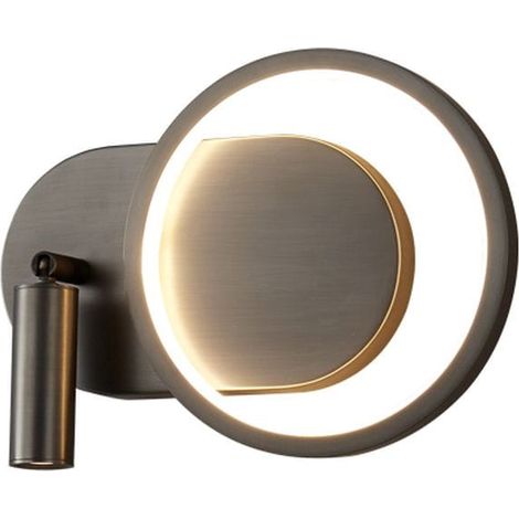 Elyptica - Lámpara de pared LED moderna negra de 18 cm (1/3)